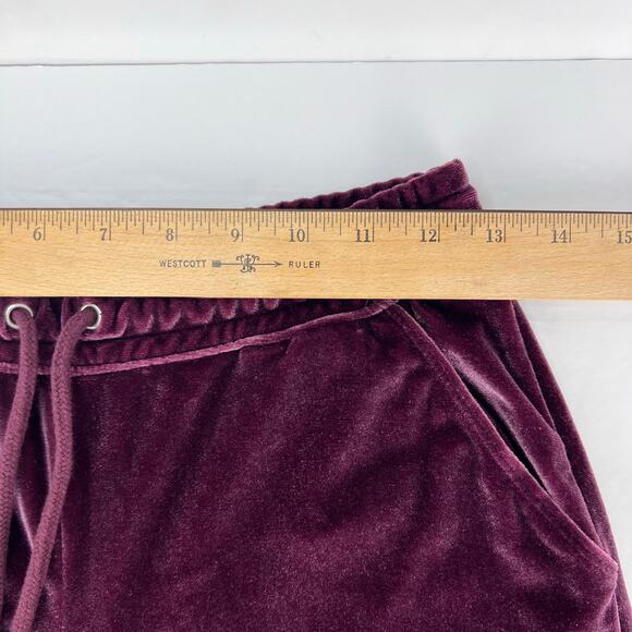 EUC PINK Victoria's Secret Velour Embroidered Pink Logo Drawstring Joggers XS - Picture 9 of 10